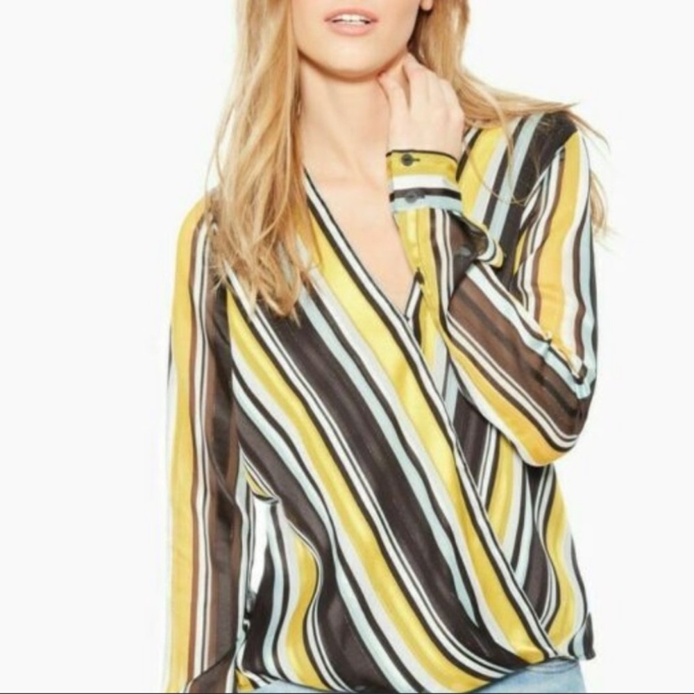NEW Parker surplice striped lightweight blouse